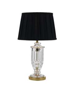 Black Adria Crystal Table Lamps Gold Lights Telbix Lighting