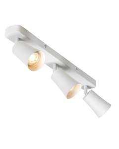 Alvey White 3Lights Spotlights LED Ceiling Wall Telbix Lighting