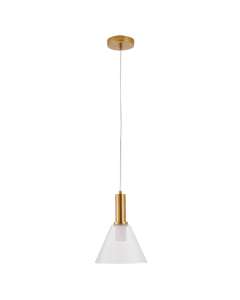 Bata28 Brass Modern Pendants Lights Clear Glass Conical Cafe Lighting