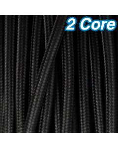 Black Fabric Cloth Cord 2 Core Lighting Cable 240v