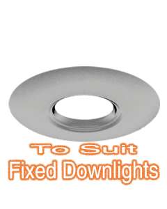 Brushed Aluminium Fixed Downlight Lighting Adaptor Plates Reducer Rings