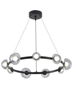 Circular Lights Luna LED Modern Pendants Black Smoked Glass Lighting Marden Designer