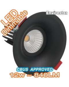 Trimless Black LED Downlight CBUS Designer MDL611 Flat Lighting Kit