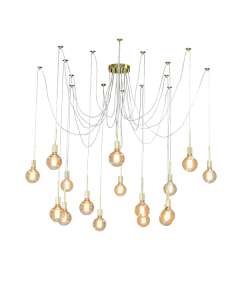 Ceiling Pendants Lighting Cafe Spider 16 Lights Looping Gold Creeping