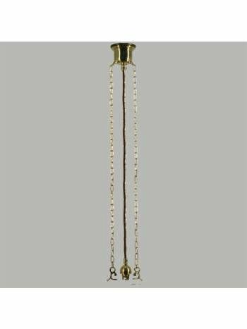 Solid Brass Components 3 Chain Suspension Lights Traditional Period Lighting