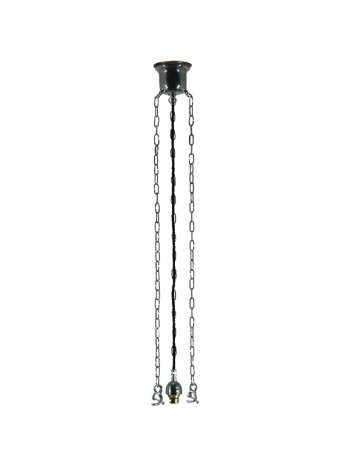 Chrome Components 3 Chain Suspension Lights Traditional Period Lighting