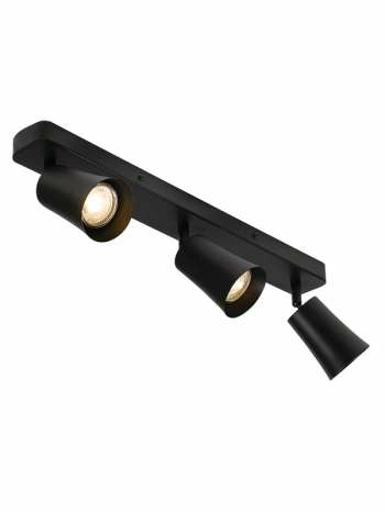 Alvey Black 3Lights Spotlights LED Ceiling Wall Telbix Lighting