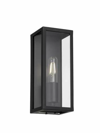Arzano 25cm Black Outdoor Wall Lights Black Modern Telbix Lighting Exterior IP44