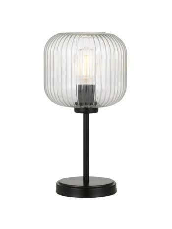 Black Bobo Clear Glass Table Lamps Lights Telbix Lighting