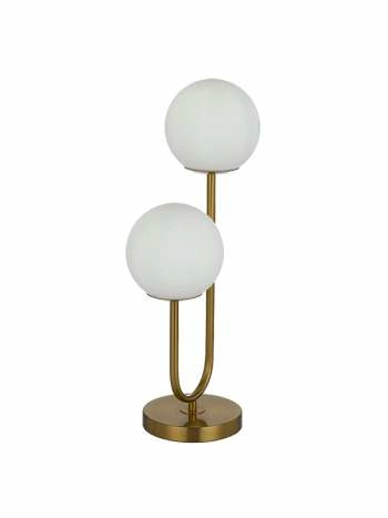 Brass Eterna Table Lamps Gold Lights Opal White Glass Telbix Lighting