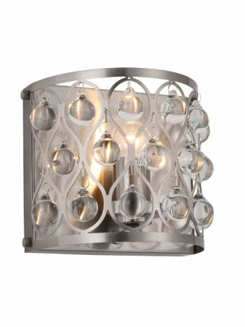 Brushed Nickel Lighting Jazz Wall Lights Crystal Lamps Modern Sconce Traditional