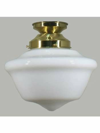 Victorian Schoolhouse Lighting Glassware Lights DIY Period Brass Lode Batten Fix